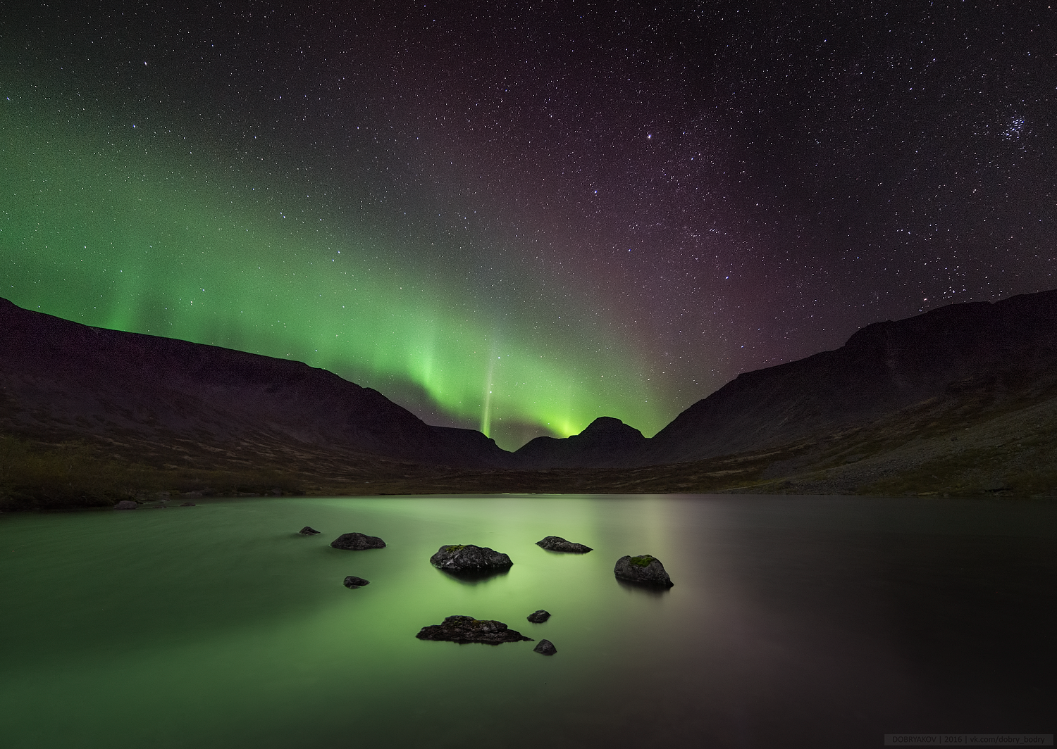 Night Magic - My, Nature, Russia, Landscape, Nikon, Polar Lights