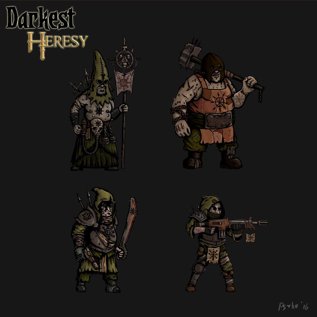 Darkest Heresy - Warhammer 40k, Games, Crossover, Longpost, Darkest dungeon