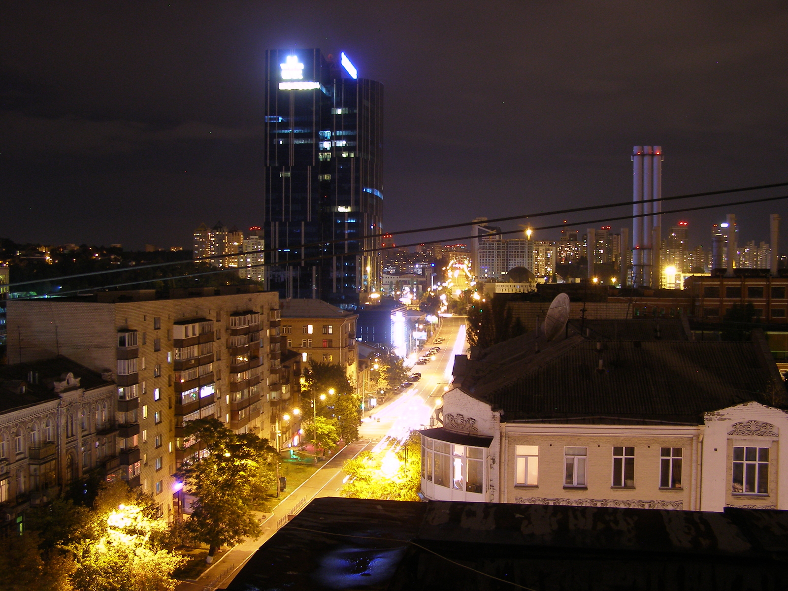 Егорьевск ночью с крыши