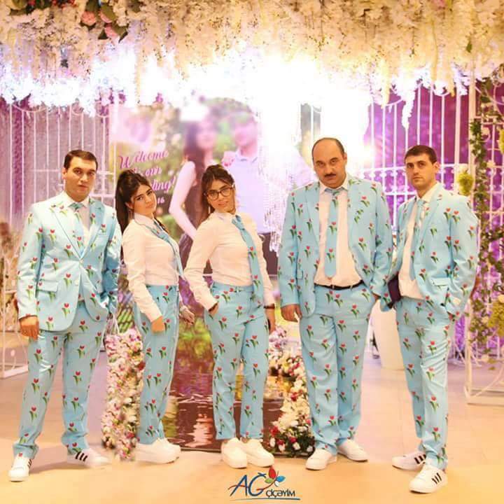 If anyone is interested, these are employees of a flower sales company in Baku - Flowers, Baku, Costume