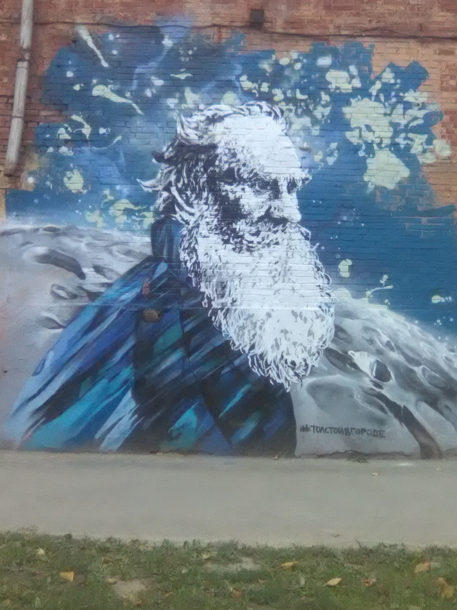 Tolstoy in the city - , Tula, Graffiti