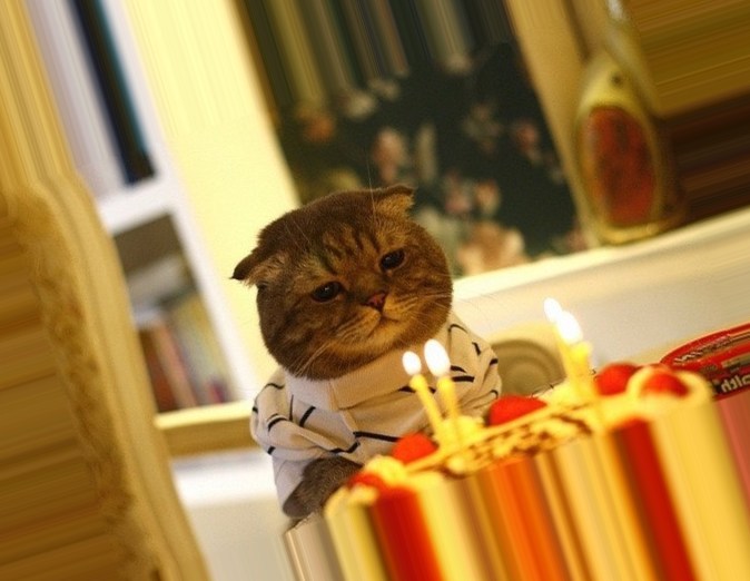 One hundred percent description of my mood. ZY: happy birthday to me ... - Birthday, cat, Sadness, Accordion, Repeat