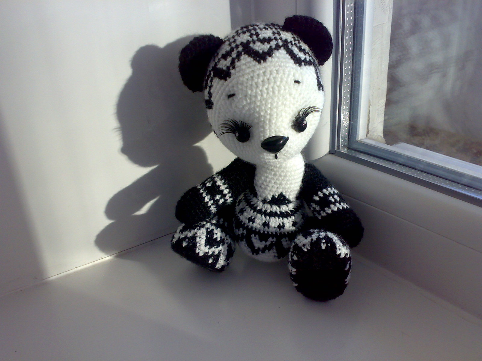 jacquard teddy bear - My, Toys, Amigurumi, Needlework, Knitting, Hobby