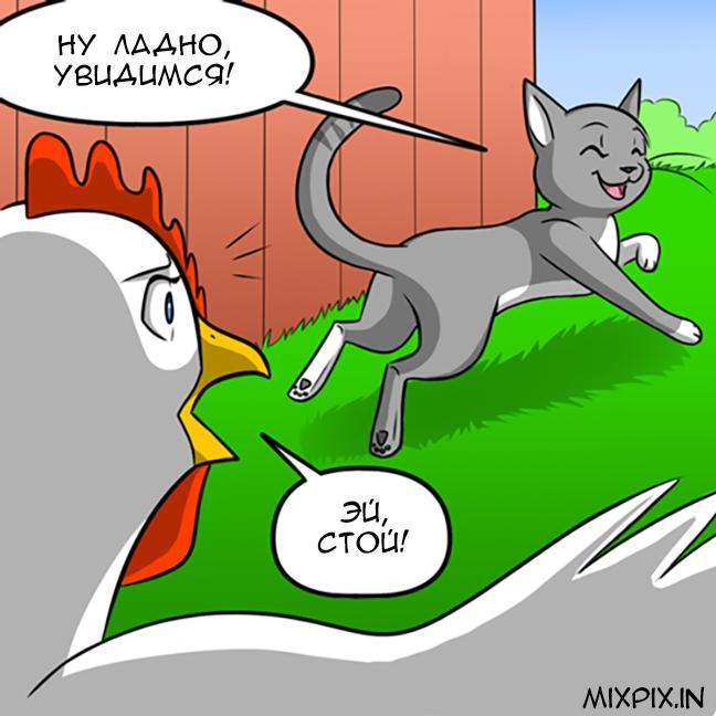 chicken drama - Comics, GIF with background, GIF, Longpost