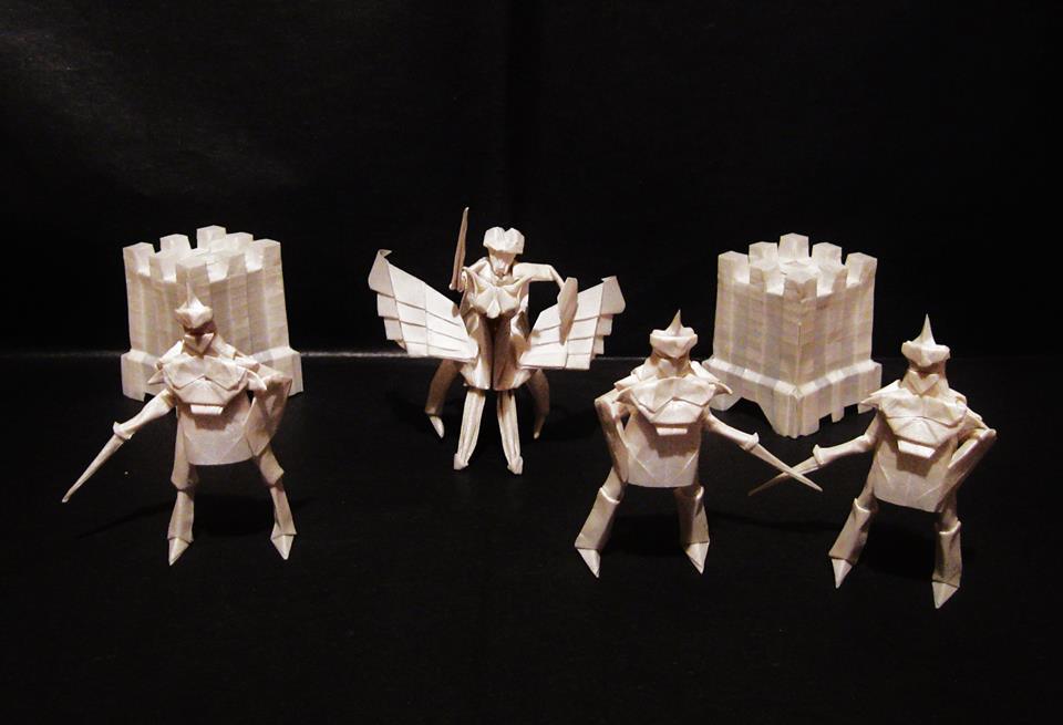 Chess in Origami style. - Origami, Chess, Yoda, Paper, Idea, Longpost