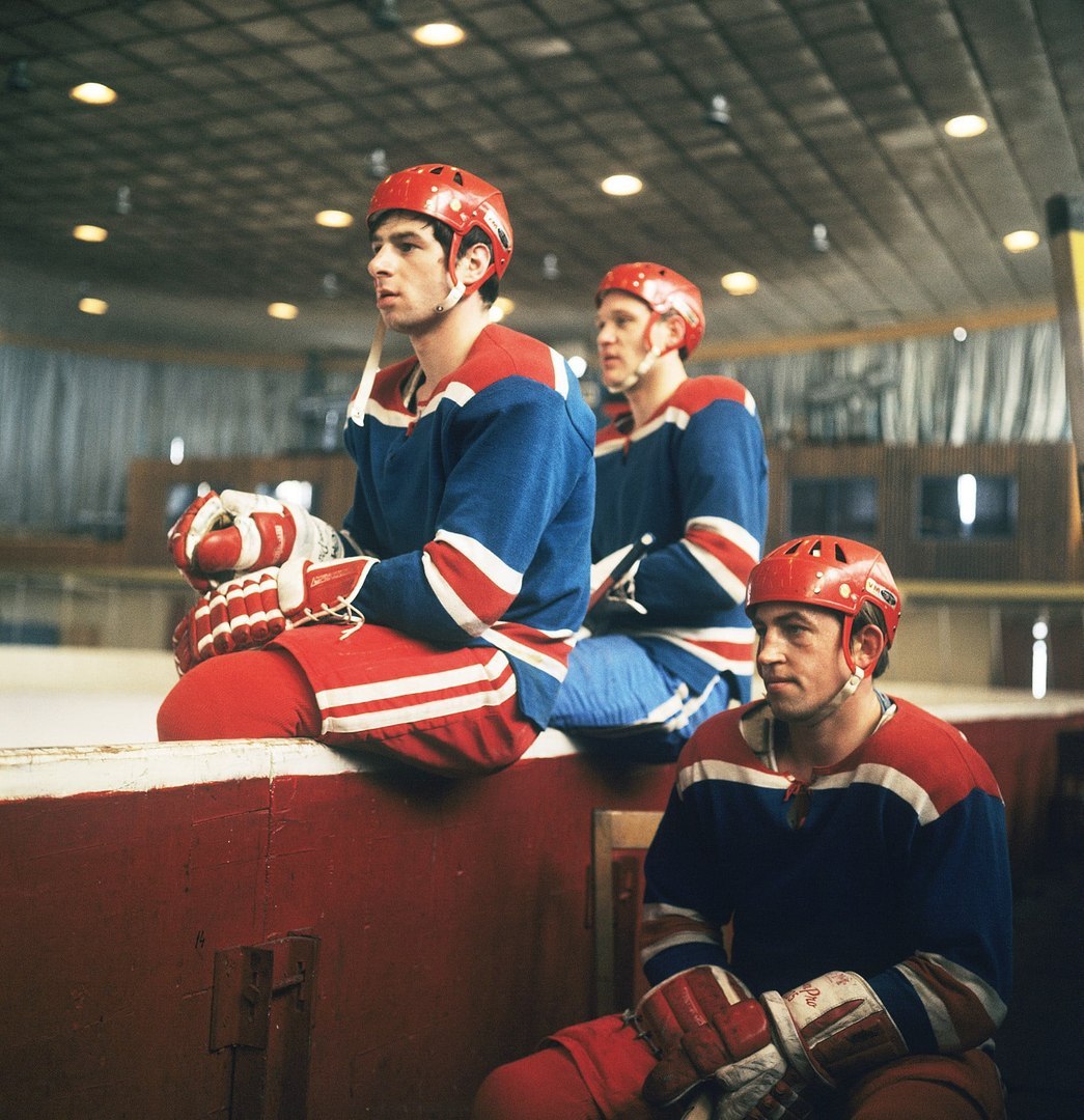 The famous hockey trio: Valery Kharlamov, Vladimir Petrov and Boris Mikhailov - Hockey, Vladimir Petrov, Boris Mikhailov, , Valery Kharlamov