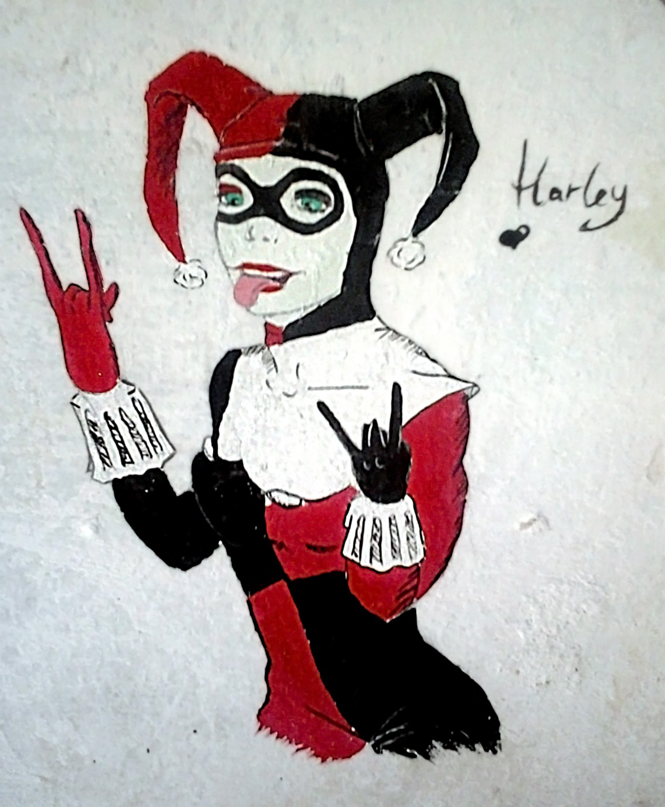 My Harley - My, Harley quinn, Drawing, Wall