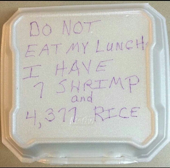 When someone steals your food. - Food, Humor, Notes