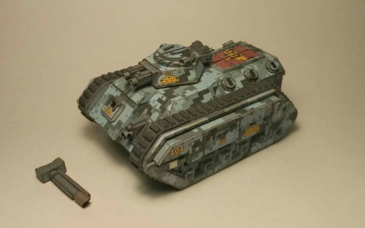 Paper chimera with carpet - Warhammer 40k, Modeling, Papercraft, Technics, Imperium, Carpet, Longpost