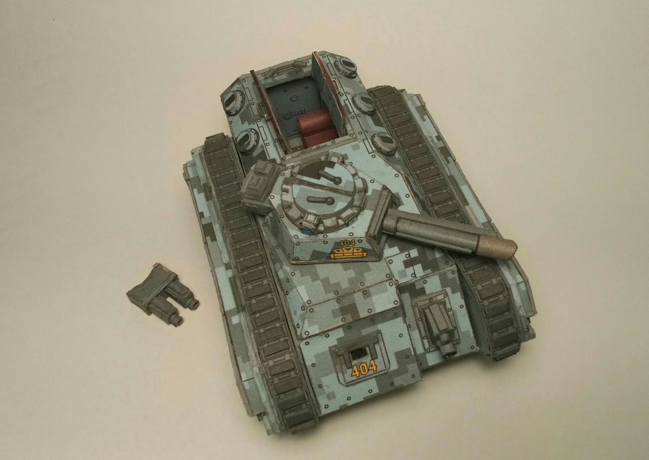 Paper chimera with carpet - Warhammer 40k, Modeling, Papercraft, Technics, Imperium, Carpet, Longpost