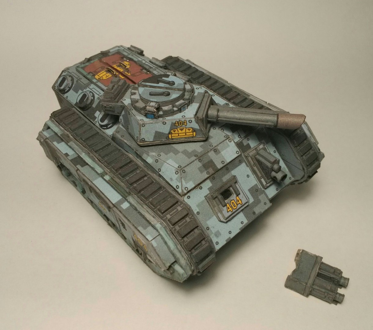 Paper chimera with carpet - Warhammer 40k, Modeling, Papercraft, Technics, Imperium, Carpet, Longpost