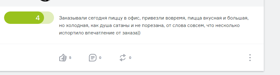 Повеселил отзыв на одну пироговую. - Пироговая, Отзыв, Пицца