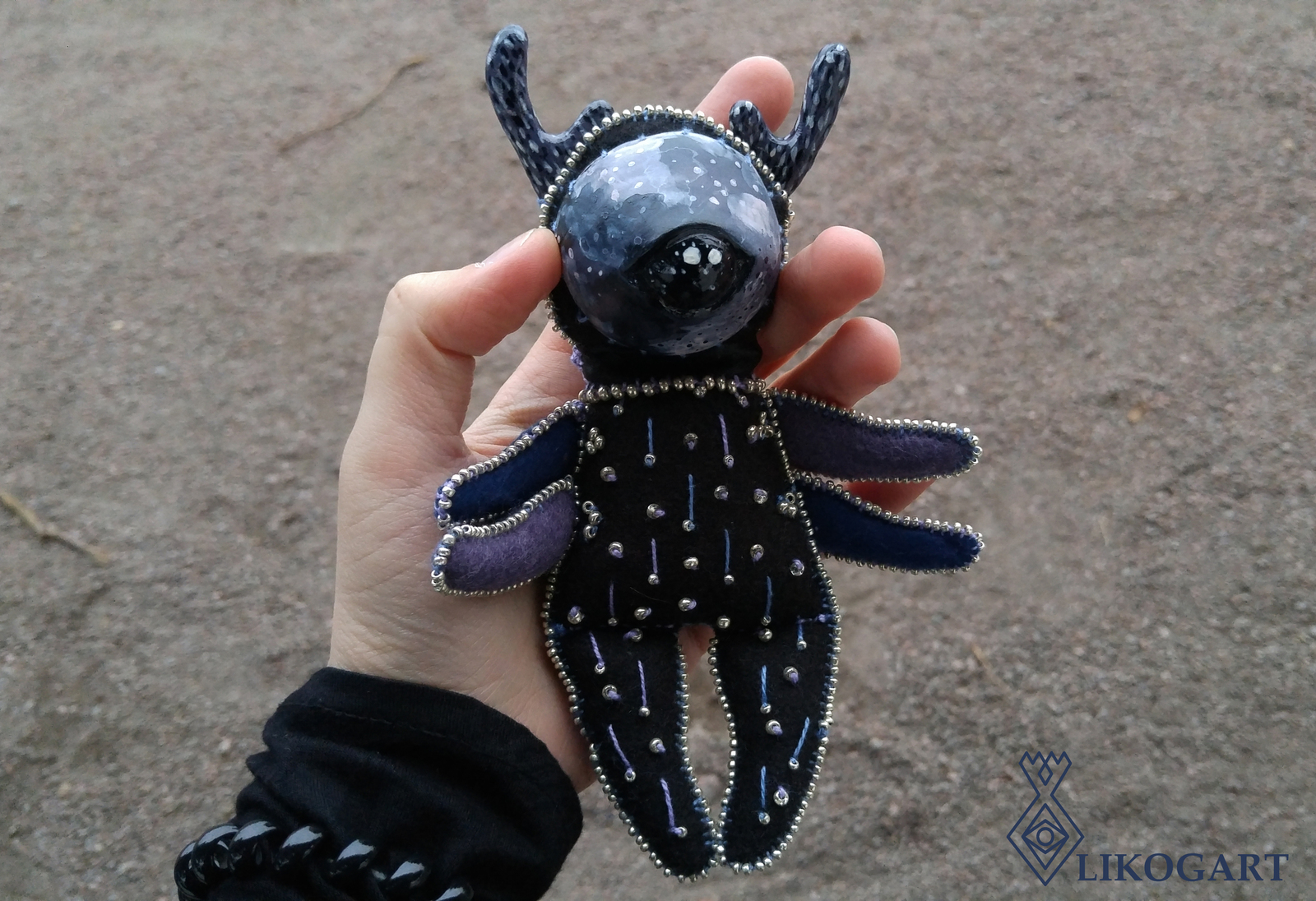 Space doll Cyclops - My, Handmade, Doll, Toys, , Needlework, , Author's toy, Soft toy, Longpost