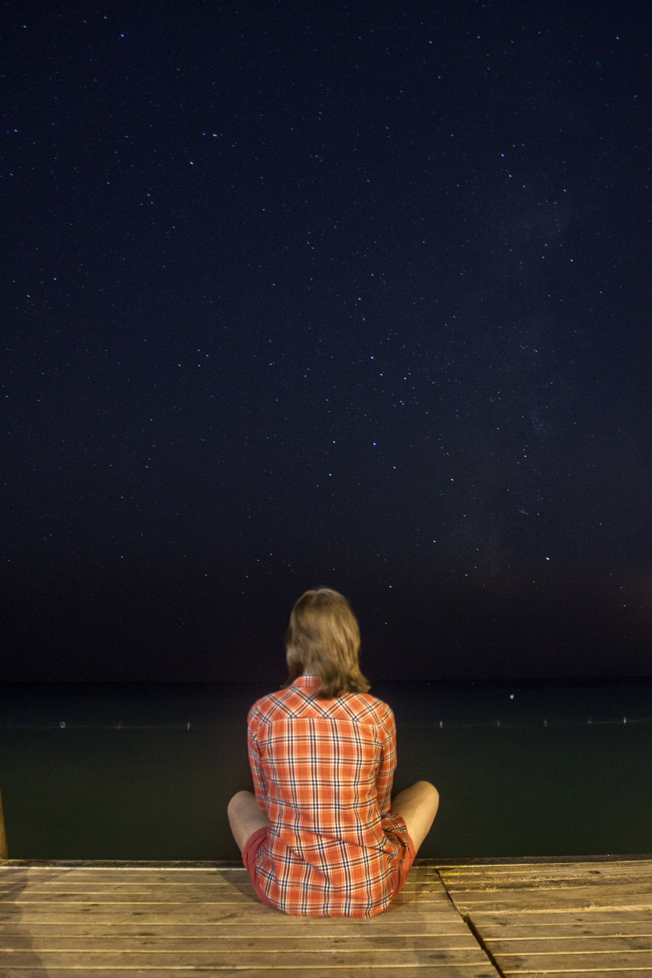 Some stars and the sea :) - My, Stars, Night, Sky, Canon, Try, Sea, Longpost, Stars