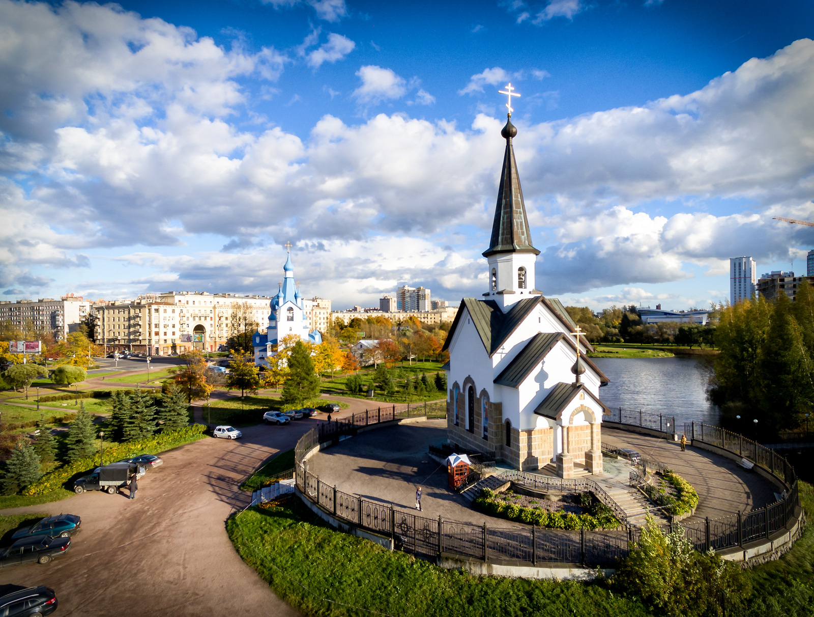 Пулковский парк с квадрокоптера - Моё, Пулковский парк, Парк, Фото, Санкт-Петербург, Квадрокоптер, Phantom 4, Длиннопост