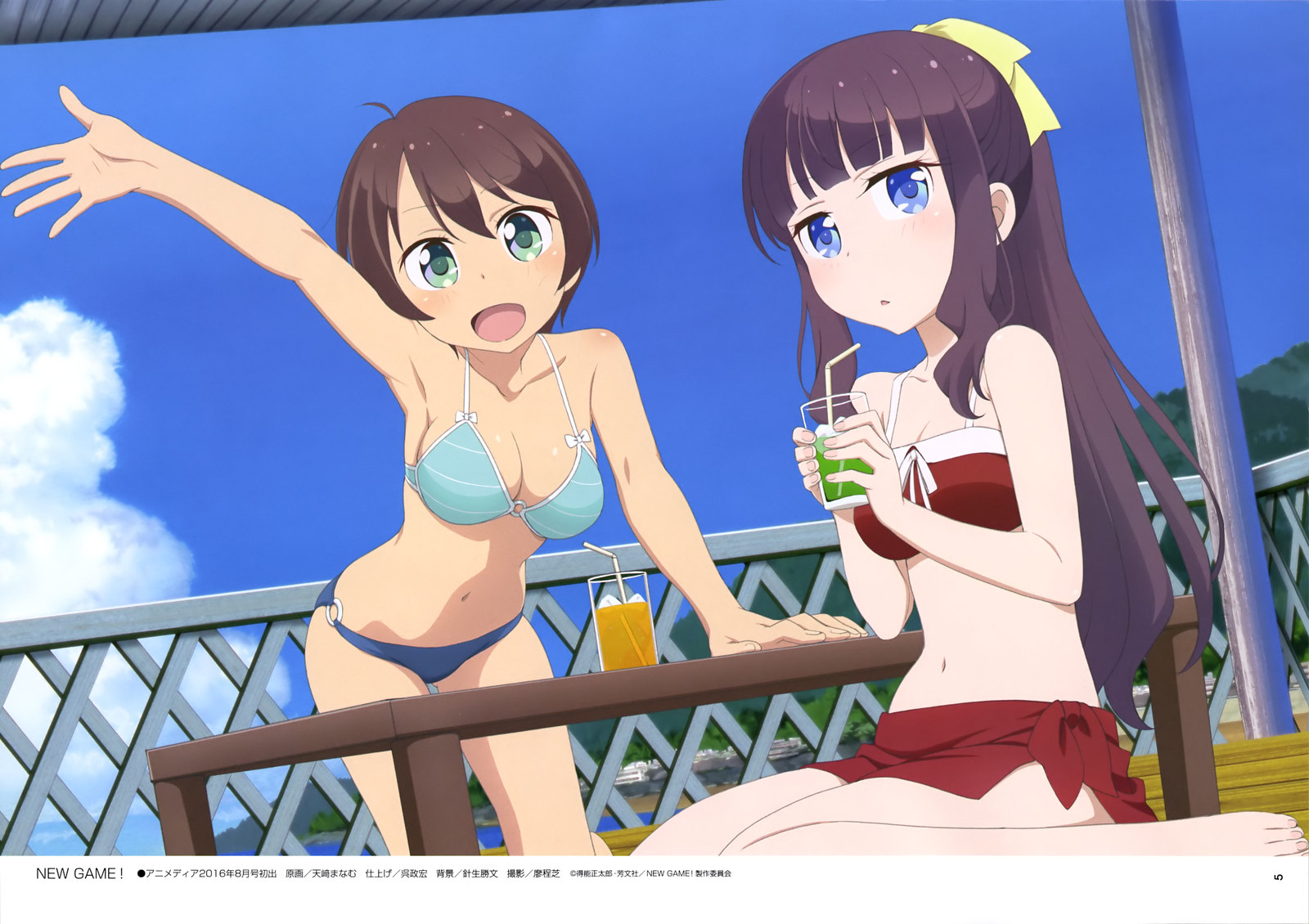 New game! art 1 - New game!, Anime Art, Аниме, Shinoda hajime, Takimoto hifumi