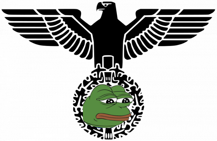 Жабка фашик - Моё, США, Свастика, Pepe