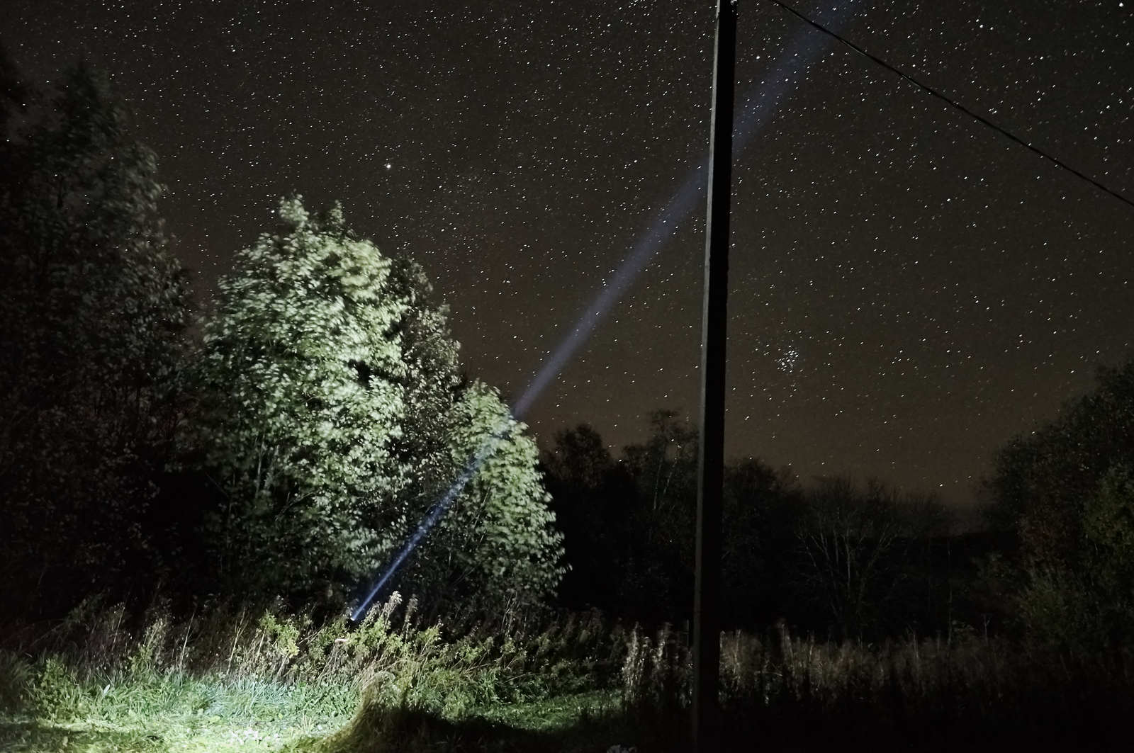 Night shooting. - My, Night, Milky Way, Light, , Long exposure, Kirillov, Lamp