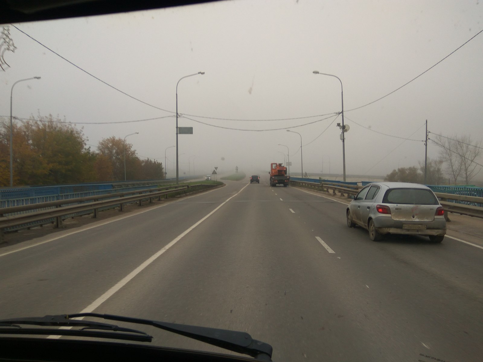 Утро в городе на Оке - Моё, Утро, Туман, Ока, Silent Hill