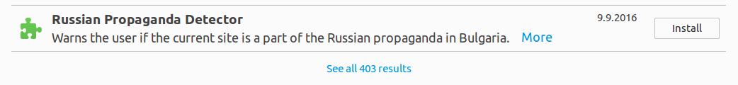 Детектор российской пропаганды в Болгарии - Моё, Firefox, Пропаганда, Россия, Болгария