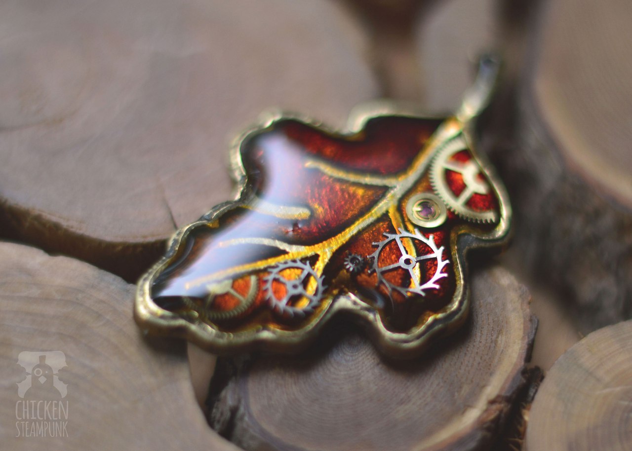 Autumn leaves - brass brooches - My, Steampunk, Creation, With your own hands, Autumn, Leaves, Decoration, Longpost