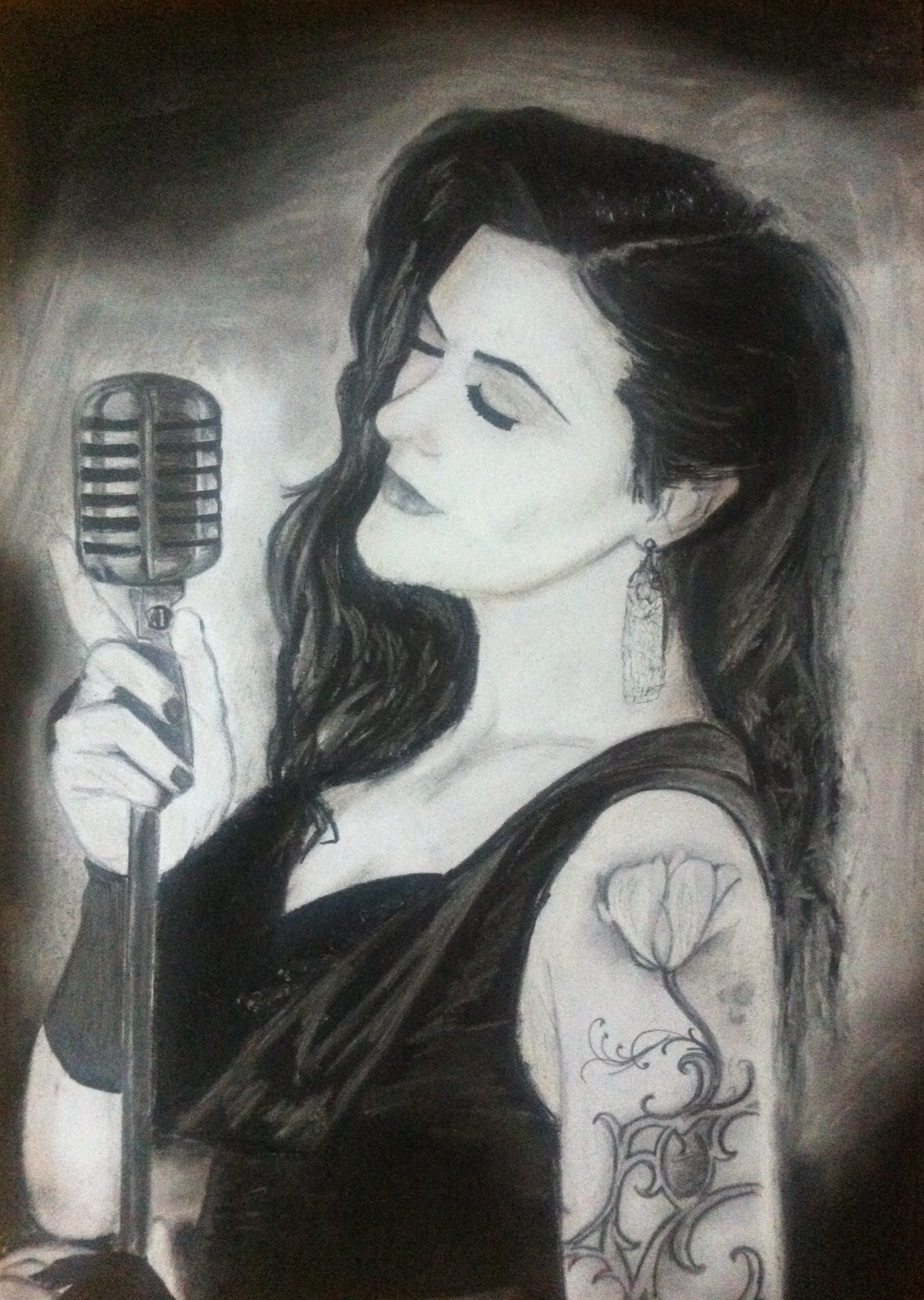 Flor Jansen - My, Drawing, Portrait, Flor Jansen, My, Nightwish