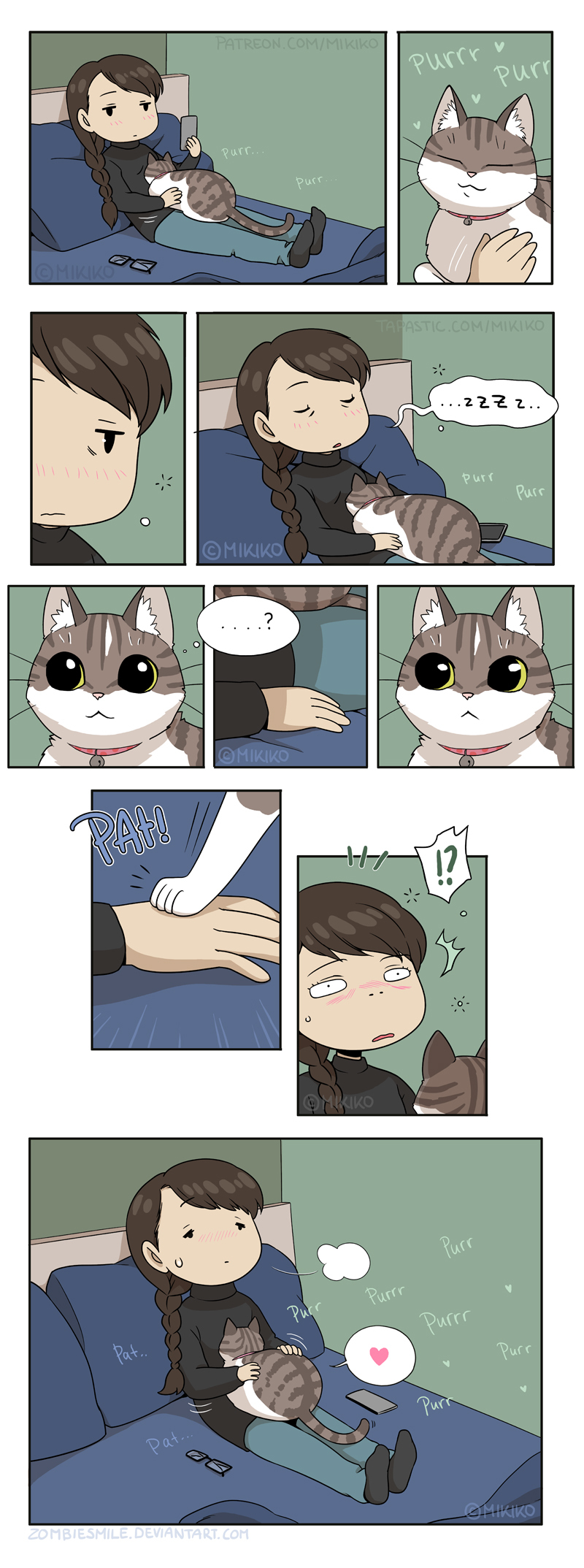 Work! - Comics, cat, Weasel, Zombiesmile, Longpost