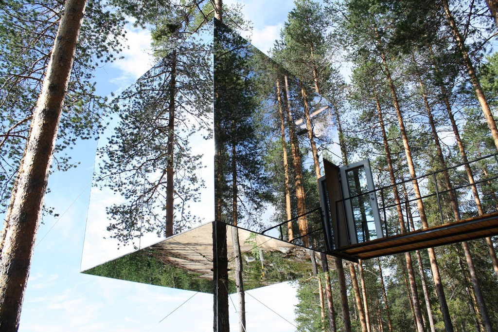 mirror house - House, Tree