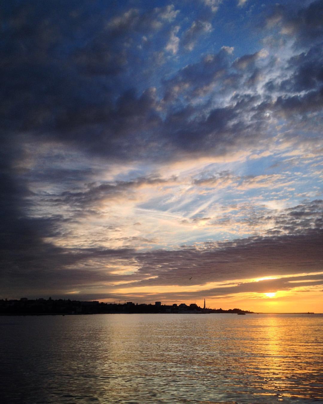 Bay of Sevastopol at sunset - My, Sevastopol, Sea, Crimea, Sunset, Photo