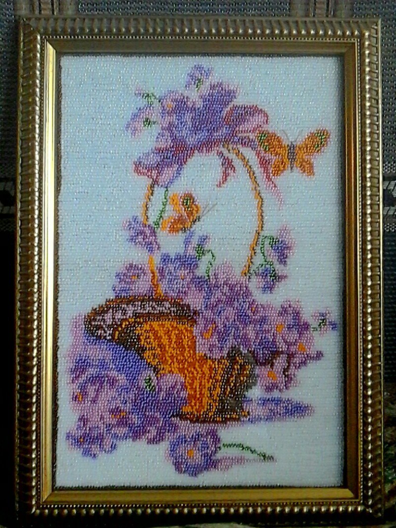 My grandmother's embroidery - My, Embroidery, Beads, Beadwork, Grandmother, Longpost