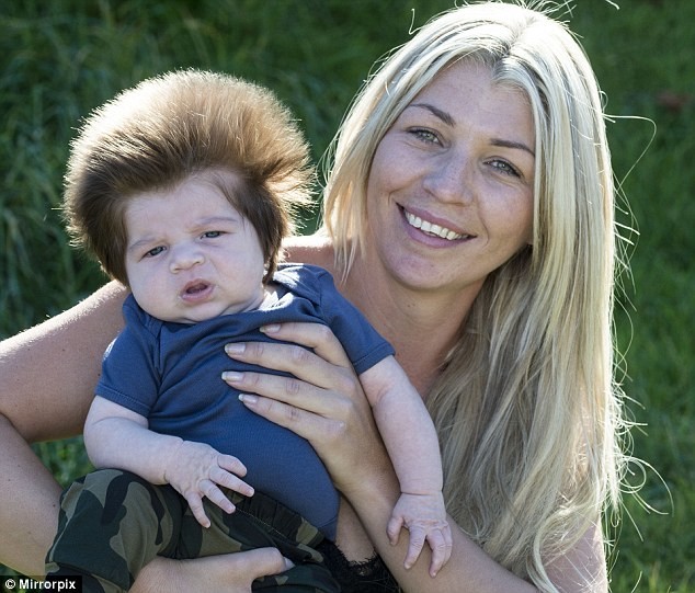 In Britain - fashion for hairy babies! - Children, Parents and children, Photo, Interesting, Hair, Longpost