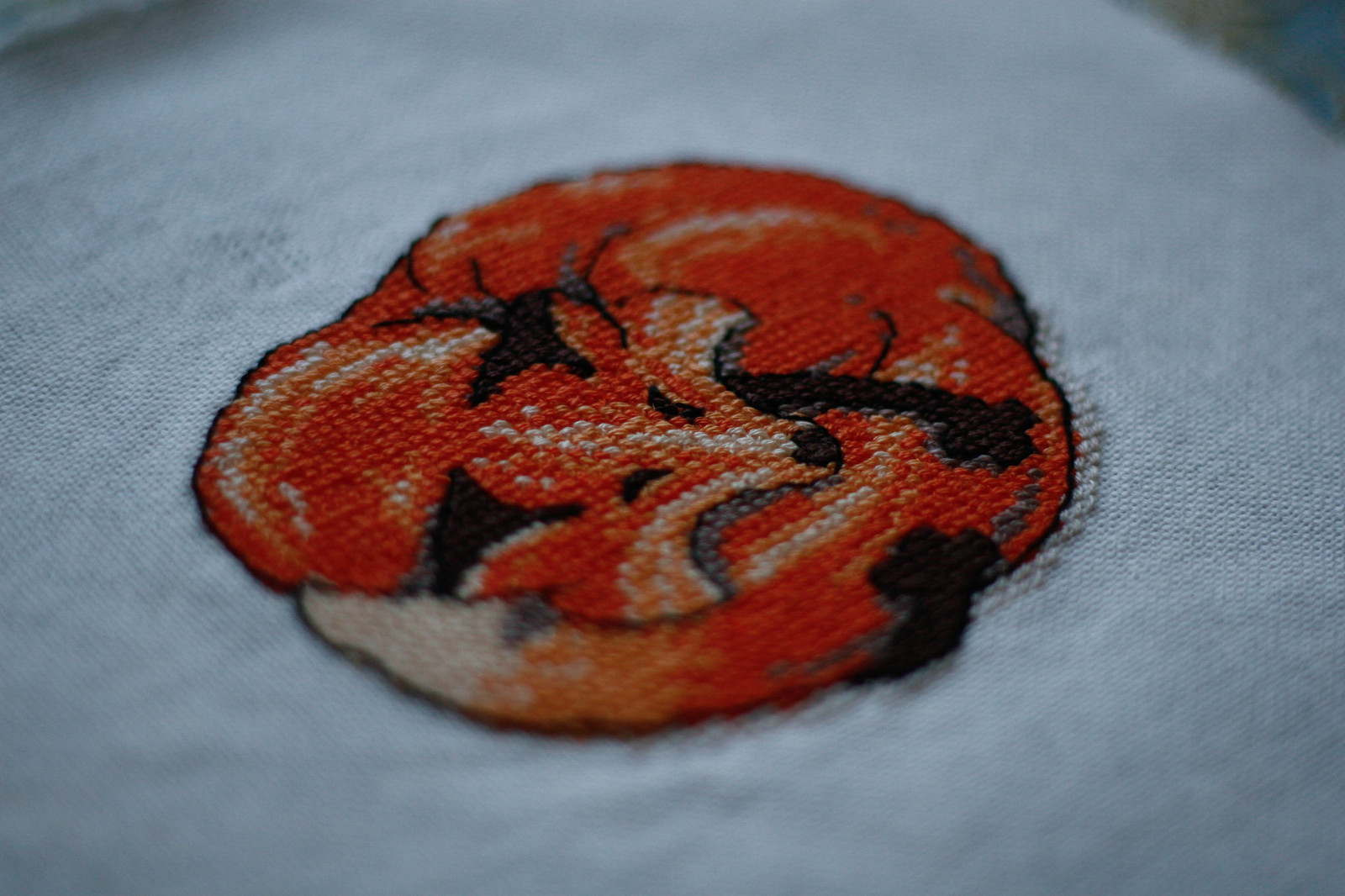 Fast embroidery in a couple of days - My, Embroidery, Cross-stitch, Fox, Needlework, Hobby