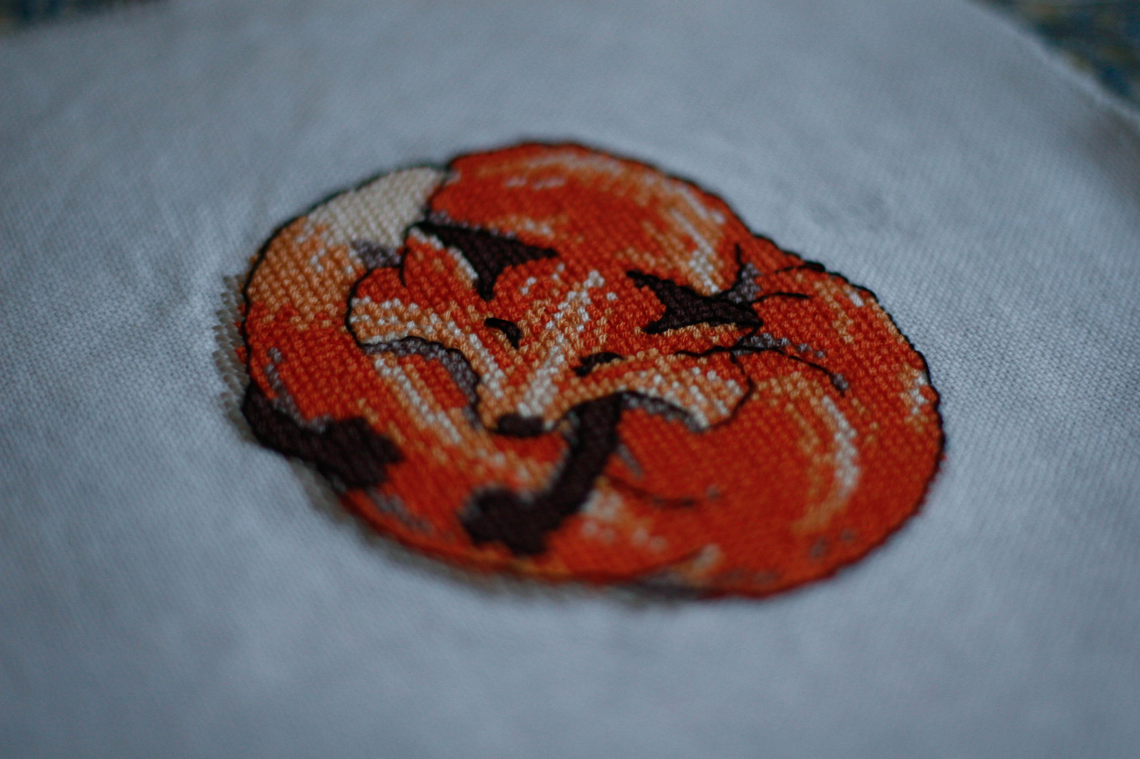 Fast embroidery in a couple of days - My, Embroidery, Cross-stitch, Fox, Needlework, Hobby