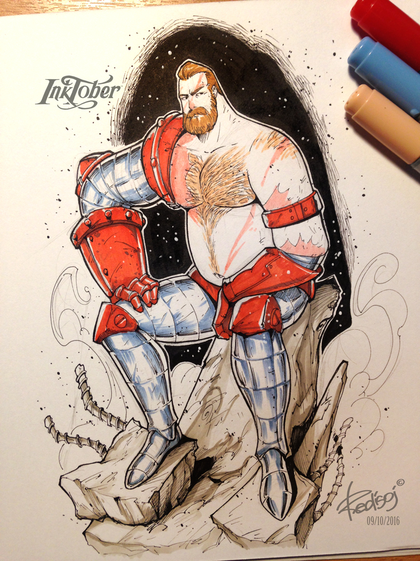 Inktober 2016 day 9 - My, Redisoj, Inktober, Art, Images, Sketch, Men, Beard