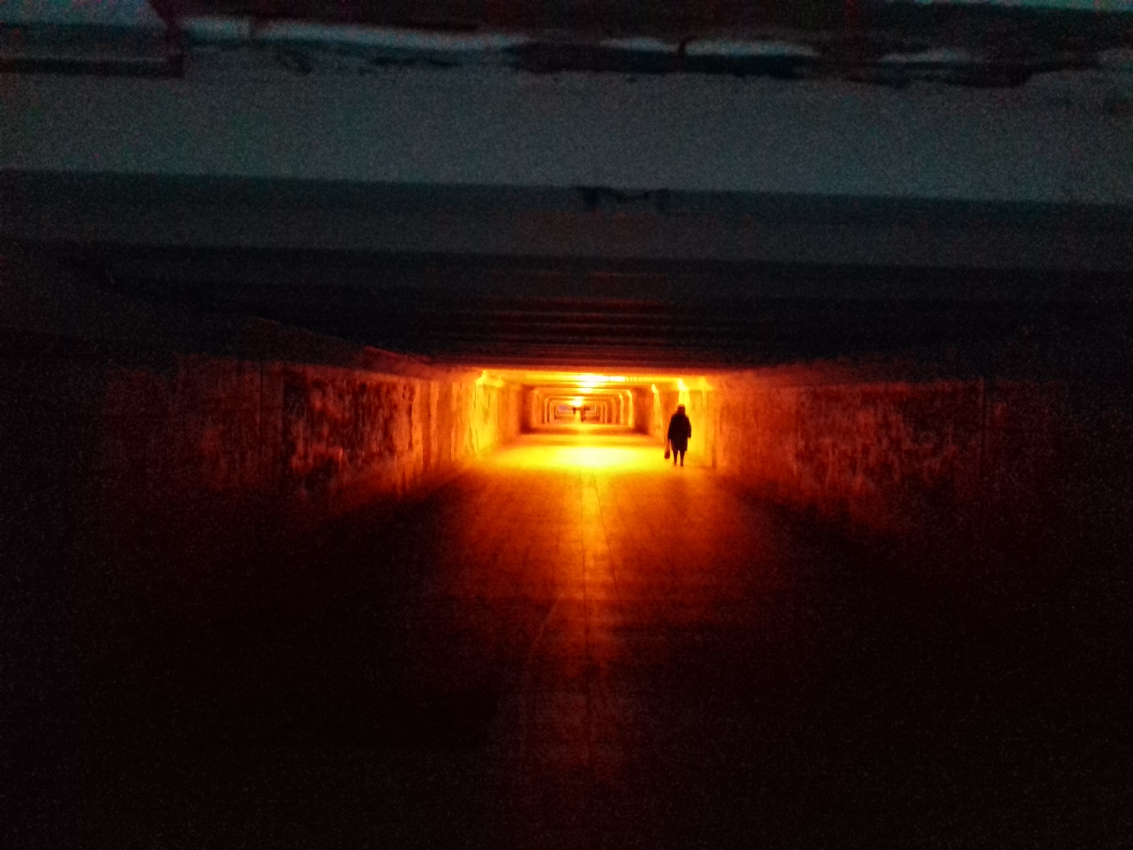 A light in the end of a tunnel - My, Photo, , Transition, Road to nowhere