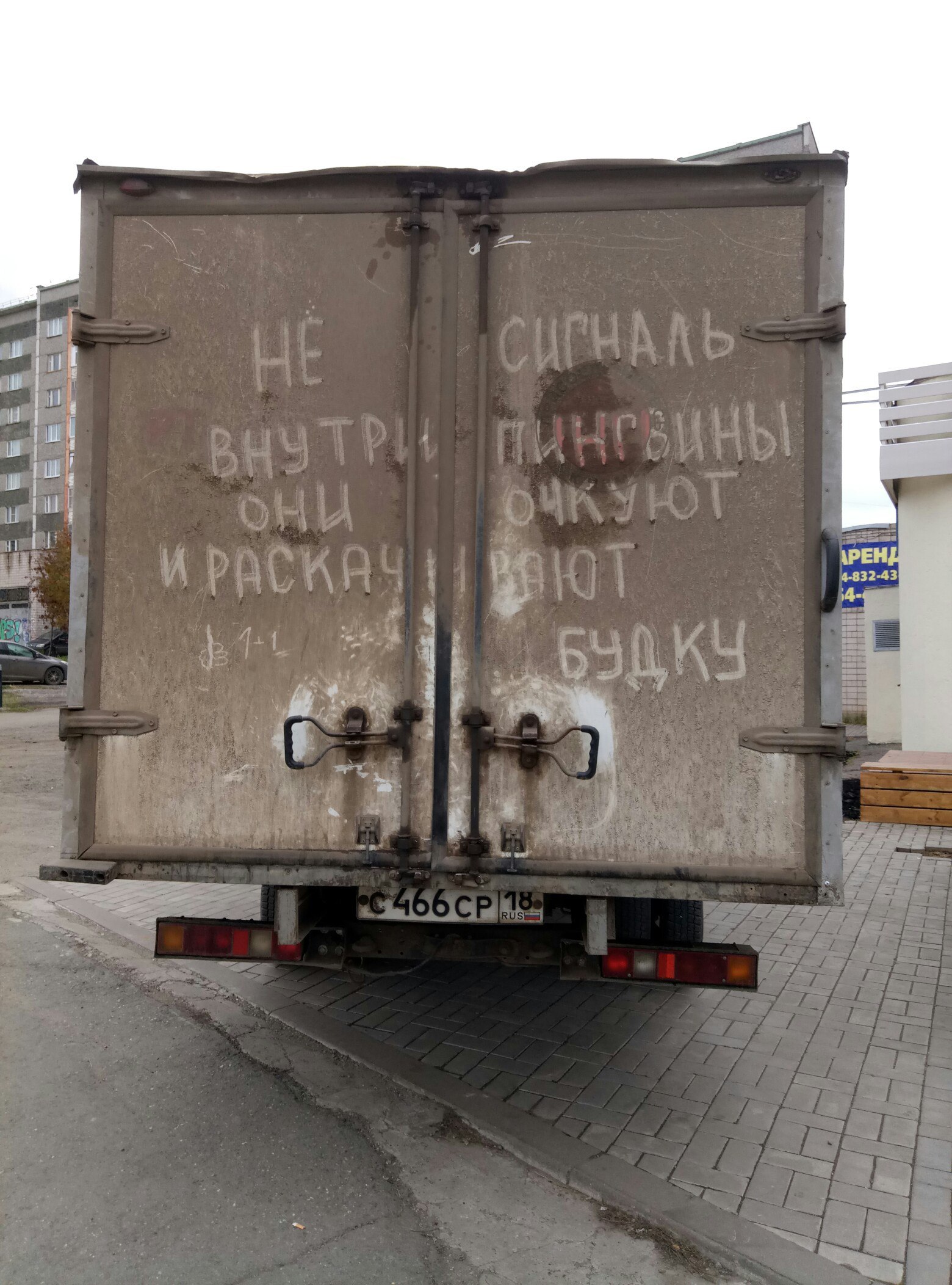 On the roads of Izhevsk - Auto, Lettering on the car, Penguins