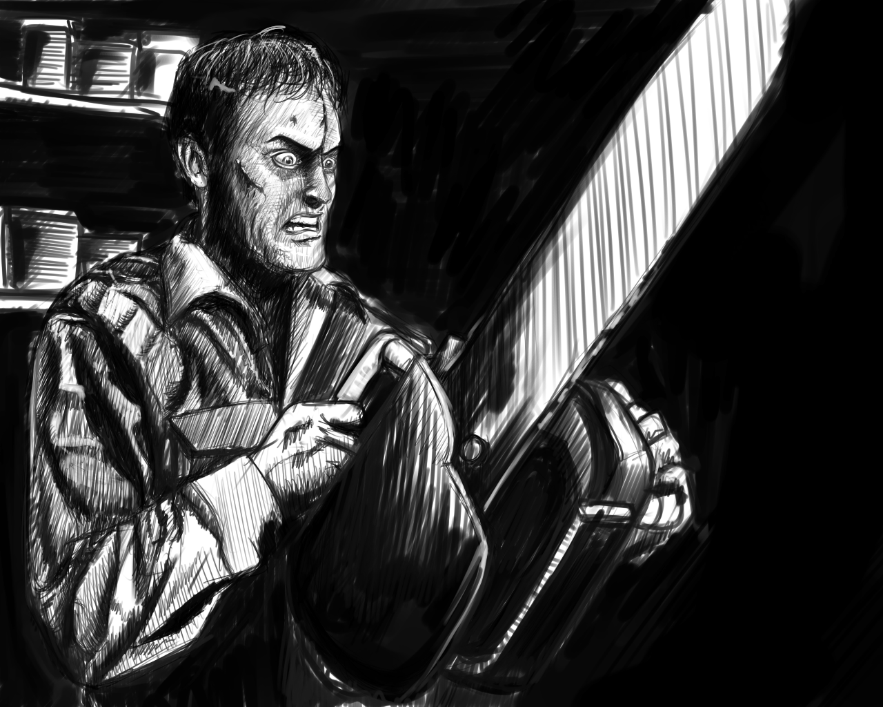 Ash -sketch - My, Ash, , Bruce Campbell