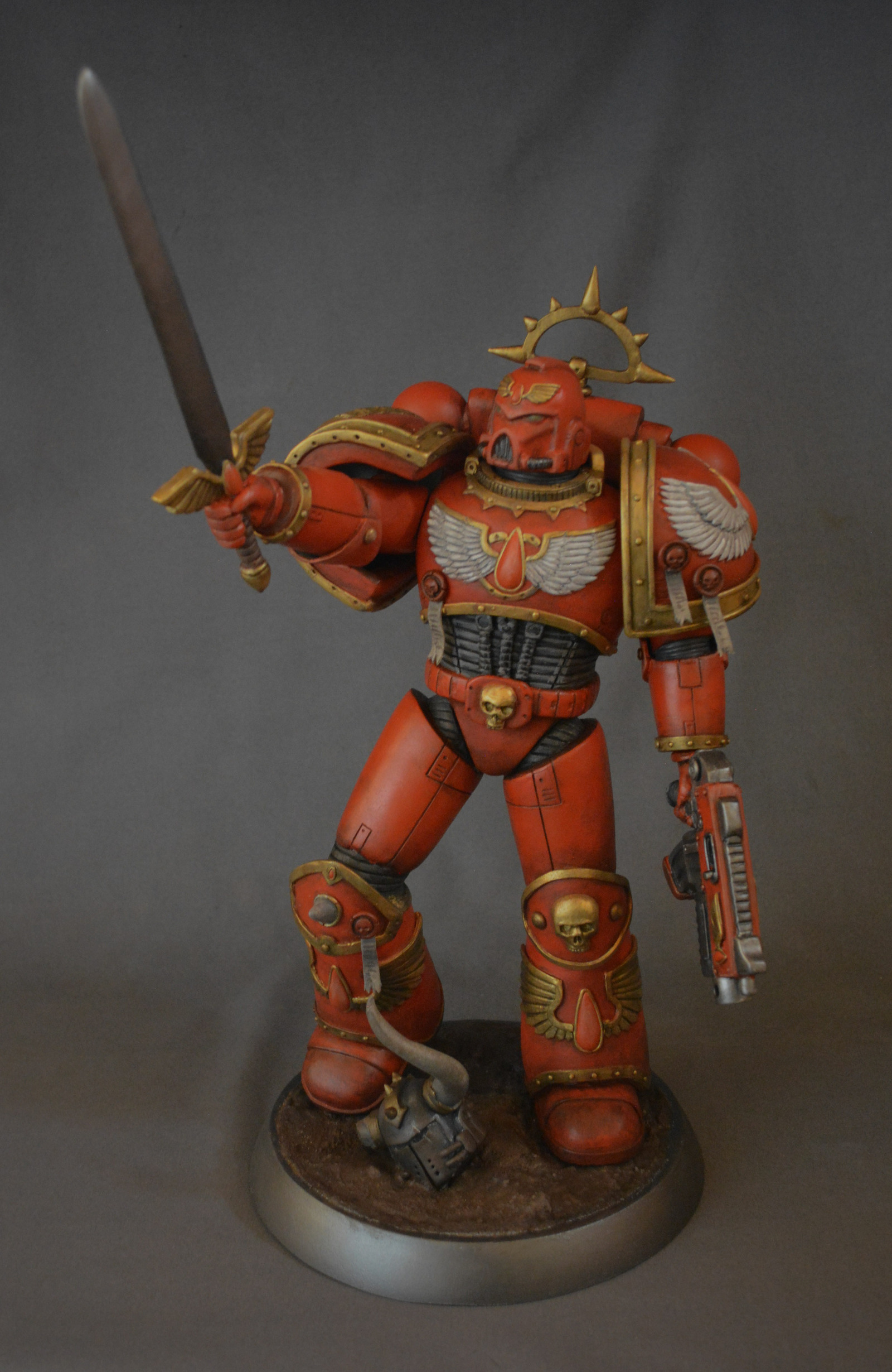 Blood Angels - Моё, Warhammer 40k, Blood Angels, Космодесант, Фигурка, Полимерная глина, Длиннопост, Ручная работа, Фигурки