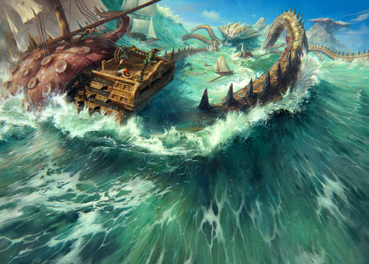 Geek Art - Pirates - Longpost, Art, , Pirates, Sea, Ship