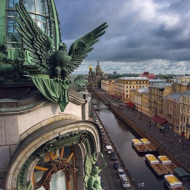 American eagle over Nevsky - Singer, Saint Petersburg