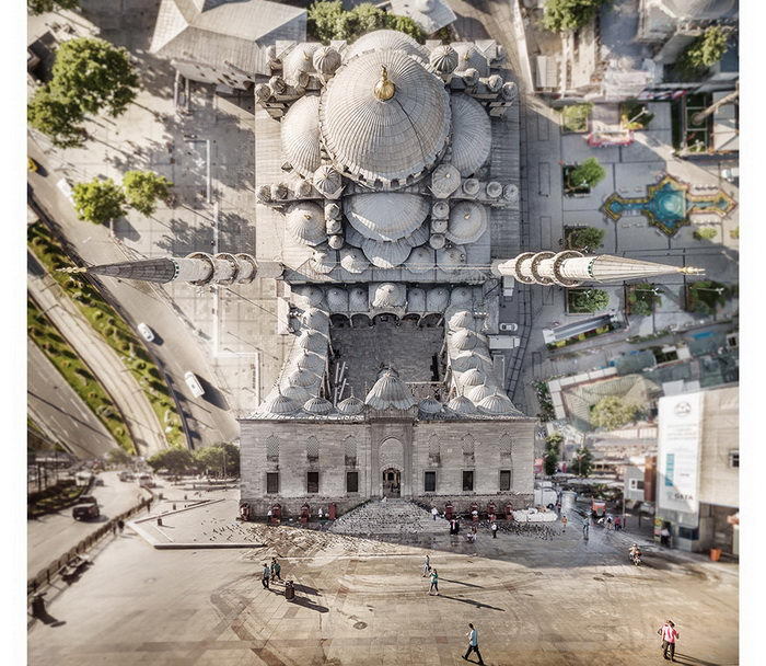 Vertical panorama - Istanbul, Drone, Панорама, Photoshop, Longpost