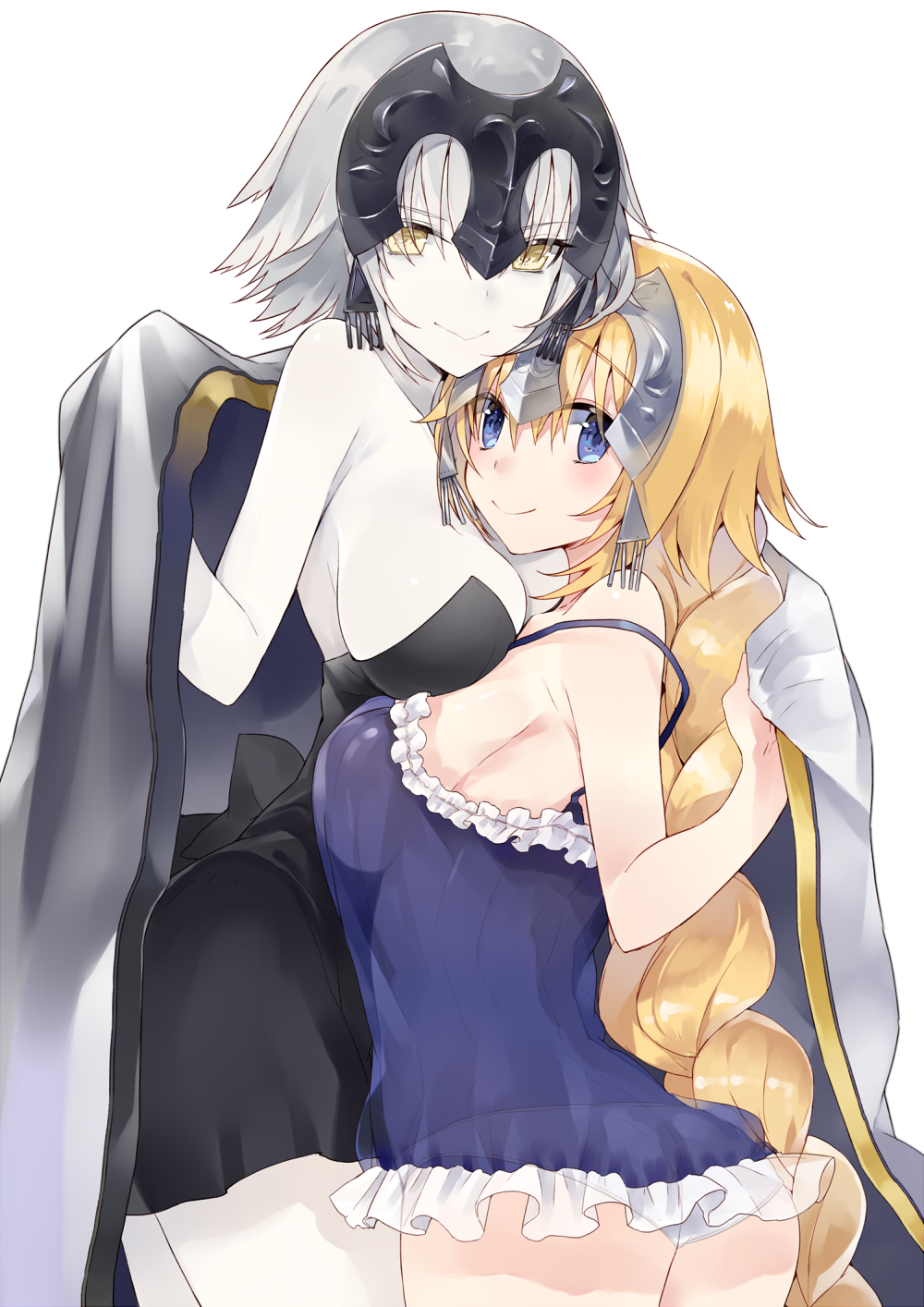 Обнимашки - Аниме, Anime Art, Fate, Fate Grand Order, Fate Apocrypha, Ruler, Jeanne Alter, Kou mashiro