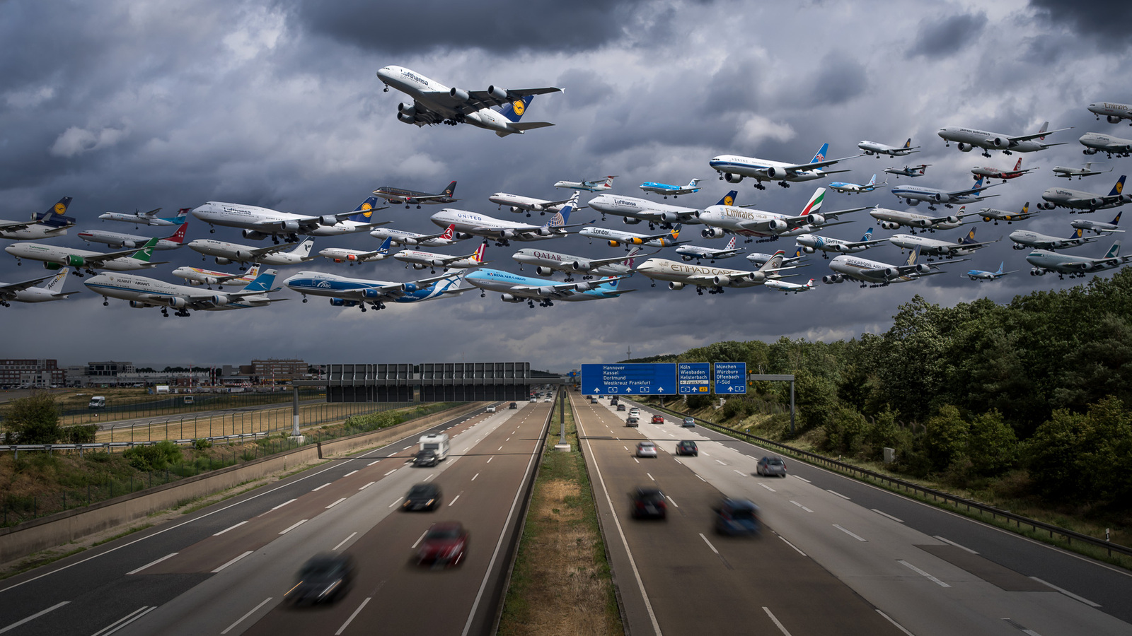 A man took pictures of planes taking off all over the world for a year - Airplane, The photo, Longpost