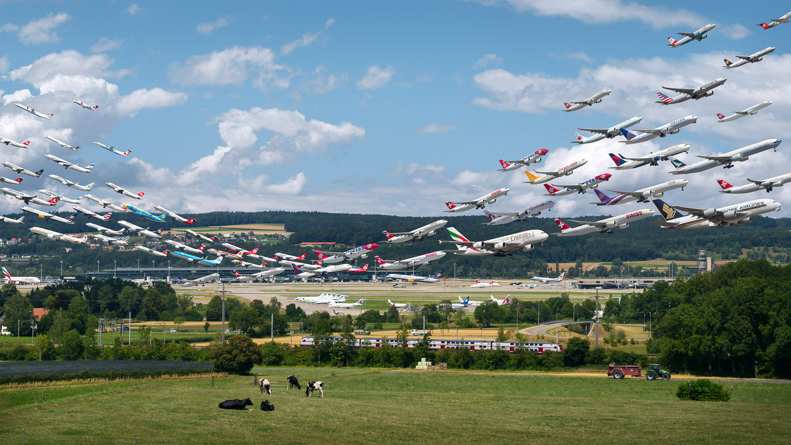 A man took pictures of planes taking off all over the world for a year - Airplane, The photo, Longpost