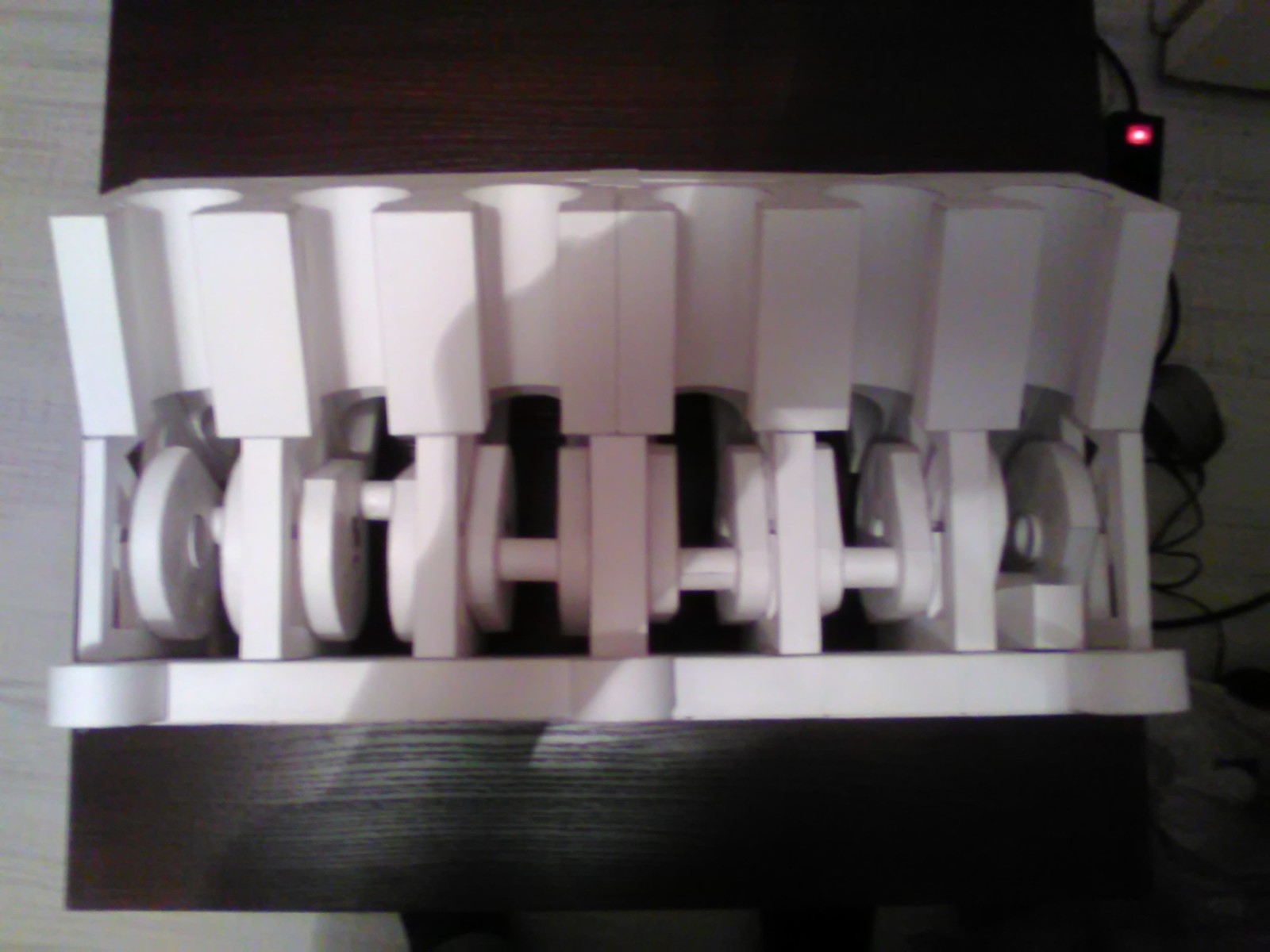 Engine V12 made of paper with elements of mechanics.Part II - My, Papercraft, V12, Video, Longpost