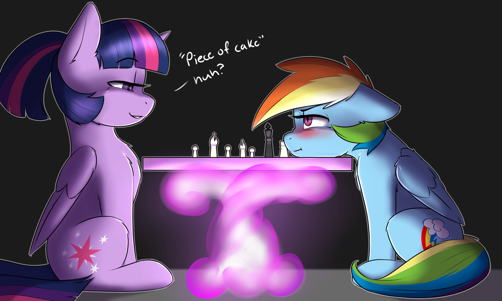 Mat. Easiest victory - My little pony, PonyArt, CaptainPudgeMuffin, Twilight sparkle, Rainbow dash