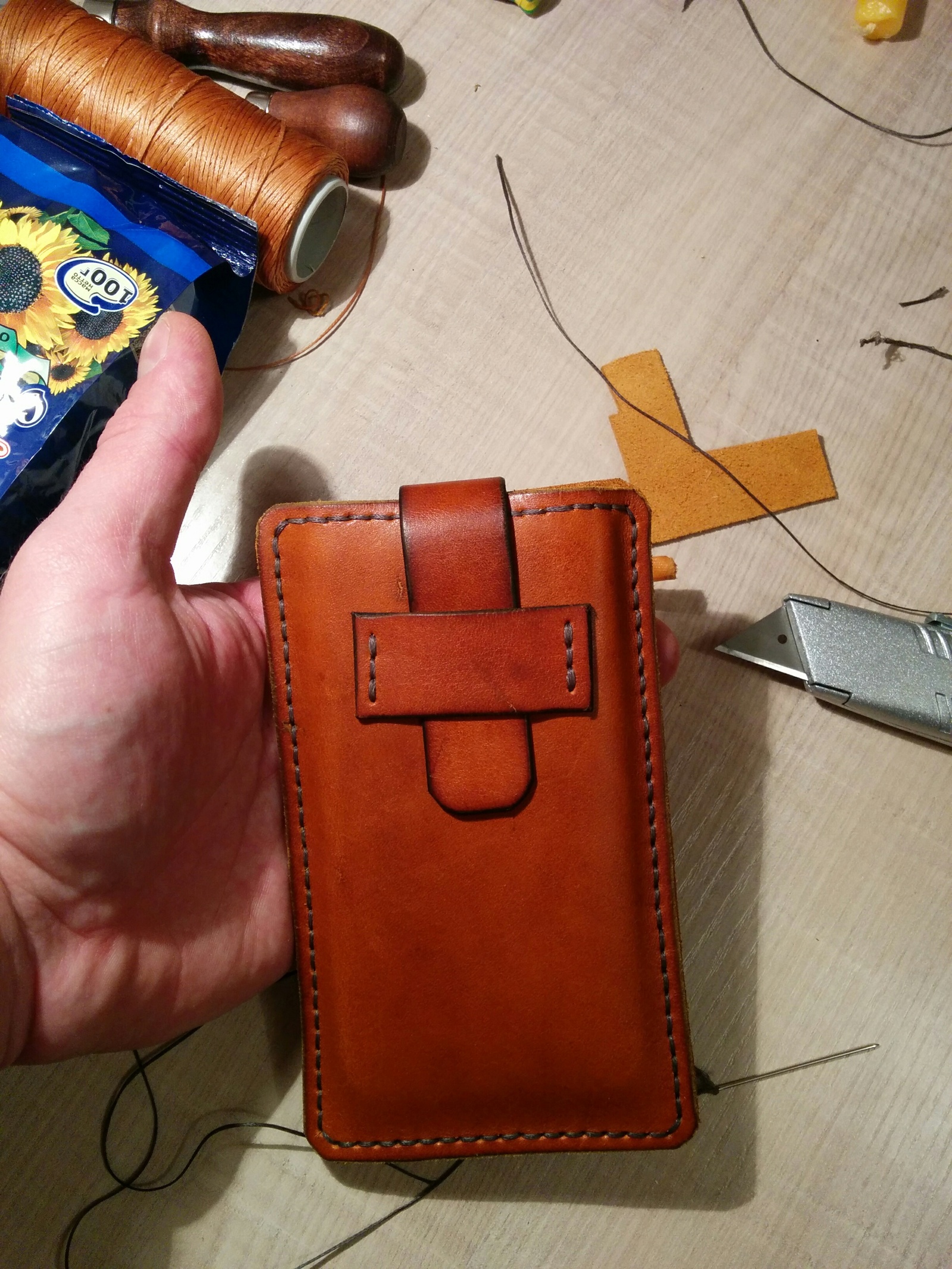 Leather products. - My, Leather, Leather products, , Handmade, Wallet, Wallet, Case for phone, Longpost