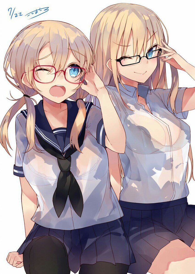 Kanmusu - Anime, Kantai collection, Bismarck, Prinz Eugen, Anime art