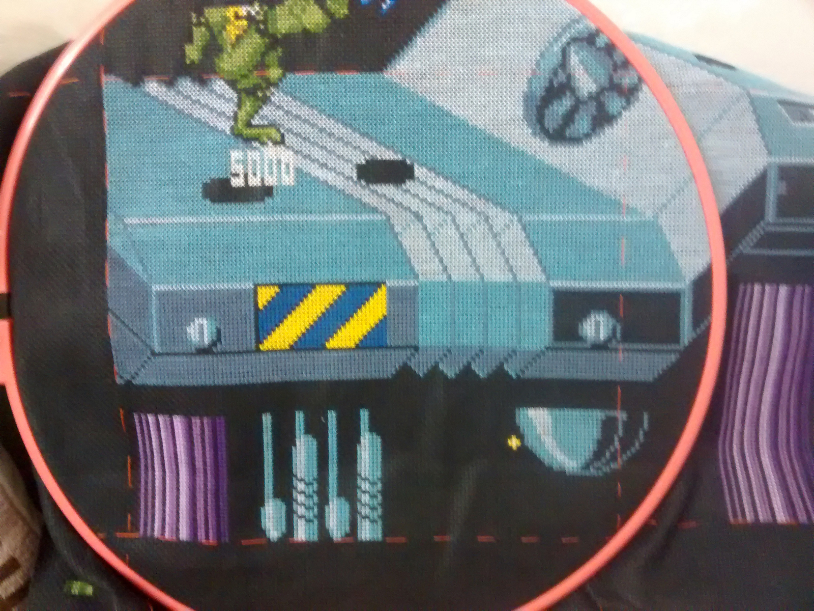 Embroidery by Battletoads & Double Dragon (backstage) - My, Embroidery, Battletoads, Handmade, With your own hands, Dendy, Nes, Longpost