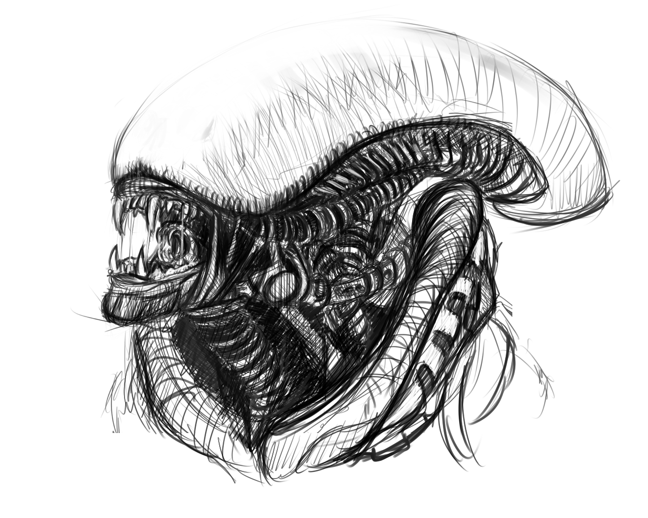 xenomorph outline - My, Stranger, 